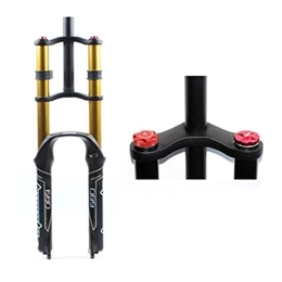 QHY Spares QHY Bicycle Front Forks Downhill Fork MTB Ultralight Mountain Bike Suspension Fork Air Shock 135mm Bike Fork Disc Brake Bicycle Front Fork 1-1 / 8" Straight (Color : AIR OPEN, Size : 26in)