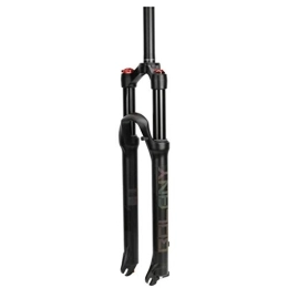 QHY Spares QHY Bicycle Suspension Fork MTB 26" 27.5" 29" Mountain Bike Air Fork Damping Adjustment HL 1-1 / 8 1-1 / 2 Travel 100mm (Color : 1-1 / 8 Black, Size : 29inch)