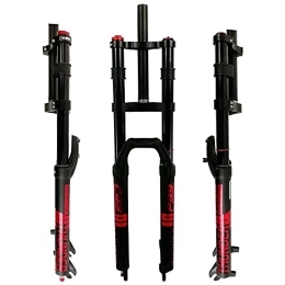 QHY Spares QHY Mountain Bike Air Pressure Shoulder Shock Absorbers Fork Damping Air Fork Shoulder Control Damping Rebound Downhill Forks QR 9X100MM (Color : Black red spring, Size : 27.5in)