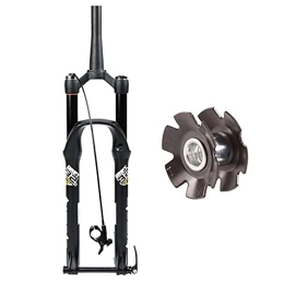 QHY Spares QHY Mountain Bike DH AM MTB Suspension Fork Travel 130mm Thru Axle 15x100mm, 1-1 / 2"1-1 / 8" RL HL With Damping Adjustment Bicycle Front Fork (Color : TAPERED LINE, Size : 27.5in)