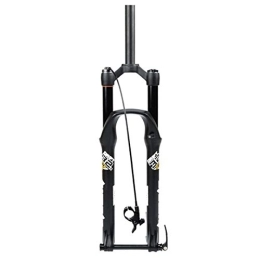 QHY Mountain Bike Fork QHY Mountain Bike Fork 26 27.5 29 Inch DH Fork Bicycle Air Suspension Straight 1-1 / 8" Travel 135mm MTB Disc Brake Fork Through Axle 15mm RL 1926G (Color : Black, Size : 29inch)