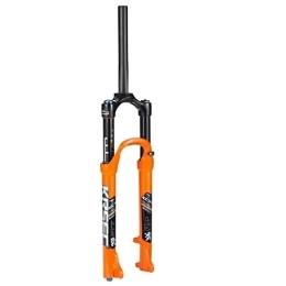 QHY Mountain Bike Fork QHY Mountain Bike Suspension Fork 26 / 27.5 / 29 Inch Air Fork Travel 120mm Damping Adjustment Straight XC Bicycle HL QR Hand Control 1650g (Color : Gold, Size : 27.5in)
