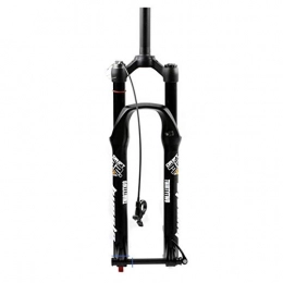 QHY Spares QHY MTB Bicycle Fork 26 27.5 29 Inch DH Bike Suspension Fork 1-1 / 8" Steerer Air Shock HL / RL Thru Axle 15mm For Disc Brake Bike 100mm Travel 1950G (Color : Black Wire control, Size : 26")