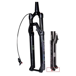 QHY Spares QHY MTB Fork With Rebound Adjustment Solo Air Front Suspension 39.8mm Rebound Adjust Thru Axle 15 * 100mm Tapered Steerer Mountain Bike (Color : Tapered Remote, Size : 27.5in)