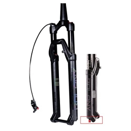 QHY Spares QHY MTB Fork With Rebound Adjustment Solo Air Front Suspension 39.8mm Rebound Adjust Thru Axle 15 * 100mm Tapered Steerer Mountain Bike (Color : Tapered Remote, Size : 29in)
