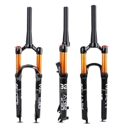 QHY Mountain Bike Fork QHY MTB Mountain Bike Suspension Fork 26 27.5 29 Inch Air Fork Cone Tube 1-1 / 2" XC Bicycle QR Hand Control Remote Control Travel 120mm 1650g HL / RL (Color : Hand control, Size : 26in)