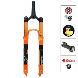 QQKJ Spares QQKJ Magnesium Alloy Air Resistance Oil Damping MTB Bicycle Fork, Mountain Bike Fork 26er / 27.5er / 29er Inch, Cone27.5