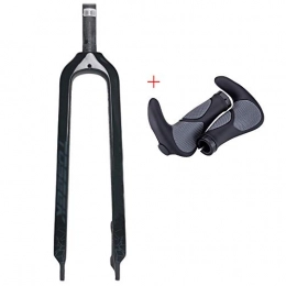 QQKJ Spares QQKJ Mountain Bike Forks 26 / 27.5 / 29 ER Bicycle Road Forks Suspension Forks, Bike Fork Mount Damping Mountain Fork Parts Sports Outdoors, Including Handlebar, Black27.5