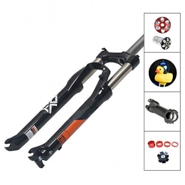 QQKJ Spares QQKJ MTB Bicycle Mechanical Fork 26 / 27.5 / 9 Inch, All aluminum Alloy Mountain Bike Fork For Bicycle Accessory, BlackA27.5