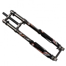 QQKJ Spares QQKJ MTB Mountain Bike Fork Shock Absorber Air Gas Suspension 26 / 27.5 inch, Control Manual Disc Brake 203mm Travel, 26