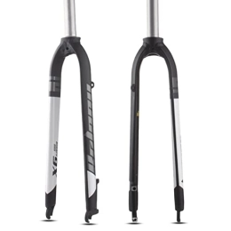 SHKJ Mountain Bike Fork Rigid Suspension Fork 26 27.5 29" MTB Aluminum Alloy Disc Brake MTB Bike Front Fork Threadless Straight Tube 1-1 / 8" Superlight 800g (Color : White, Size : 27.5inch)