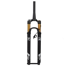 Samnuerly Spares Samnuerly 26 27.5 29 MTB Air Fork Mountain Bike Suspension Fork 100mm Travel Thru Axle 15x100mm 1-1 / 2'' Tapered Bicycle Front Fork Remote Lockout (Color : 26'' Black Gold)