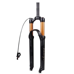 Samnuerly Spares Samnuerly Mountain Bike Suspension Fork 26 / 27.5 / 29'' 100mm Travel MTB Air Fork Disc Brake 1-1 / 8 Straight Front Fork Damping Adjust 9mm (Color : Gold remote, Size : 29inch)