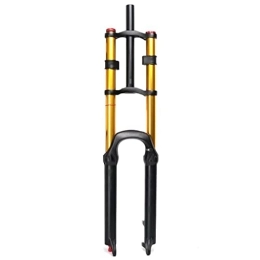 Samnuerly Spares Samnuerly Mountain Bike Suspension Fork 26 27.5 29 Inch Travel 125mm Disc Brake MTB Air Fork Double Shoulder Rebound Adjust 1-1 / 8 Straight Quick Release (Color : Gold 29inch)