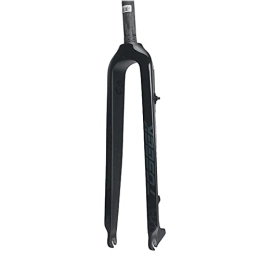 SHHMA Mountain Bike Fork SHHMA Carbon Fiber MTB Bike Front Fork, Mountain Bike Ultralight Full Carbon Straight Tube Fork Bicycle Hard Fork Disc Brake, Black, 27.5inch