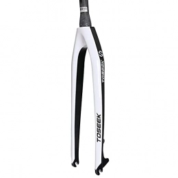 SHHMA Spares SHHMA Front Fork Bicycle Hard Fork Disc Brake 26 / 27.5 / 29 Inch Vertebral Tube Mountain Bike Full Carbon Front Fork Bicycle Accessories, White, 26inch