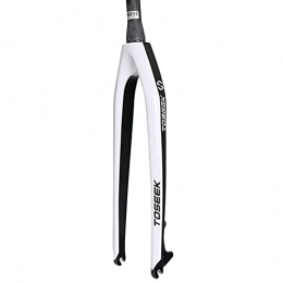 SHHMA Spares SHHMA Front Fork Bicycle Hard Fork Disc Brake 26 / 27.5 / 29 Inch Vertebral Tube Mountain Bike Full Carbon Front Fork Bicycle Accessories, White, 27.5inch