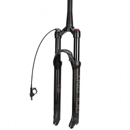 SHHMA Spares SHHMA Mountain Bike Front Fork Damping Adjustment Air Pressure Front Fork Tapered and Straight Steerer Fork Wire Control, Black Tapered Tube, 27.5 in