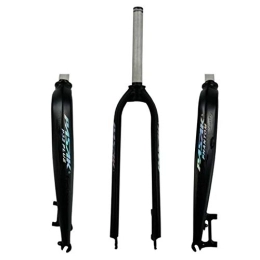 SJHFG Mountain Bike Fork SJHFG 26 / 27.5 / 29in Bike Suspension Forks, 700C Highway Pure Disc Brake 28.6 Straight Tube Aluminum Alloy Mountain Front Fork (Color : Black)