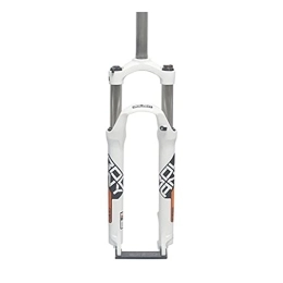 SJHFG Mountain Bike Fork SJHFG 26-Inch 27.5-Inch 29-Inch Aluminum Alloy Mechanical Fork Mountain Highway Bicycle Suspension Fork Bike Suspension Forks fork (Color : White orange, Size : 29")