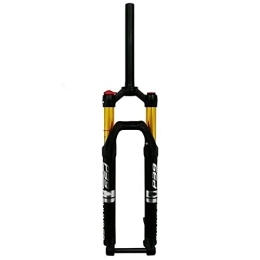 SMANNI Spares SMANNI MTB mountain bike air fork bike fork 27.5 29"barrel shaft 15 * 100 shoulder line control damping turtle rabbit adjustment (Color : 29RL black gold)