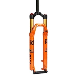 SN Mountain Bike Fork SN Adjust 27.5 / 29inch Mountain Bike Air Fork, Shoulder Control Suspension Fork 9mm Quick Release Version 1-1 / 8" Sports Outdoor (Color : Orange, Size : 27.5 inch)