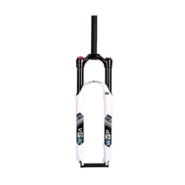 SN Spares SN Adjustable 26 / 27.5 Inch Bike Suspension Fork, Air Pressure Shock Absorber Fork MTB Front Suspension Forks Shoulder Control 1-1 / 8” Sports Outdoor (Color : White, Size : 27.5in)
