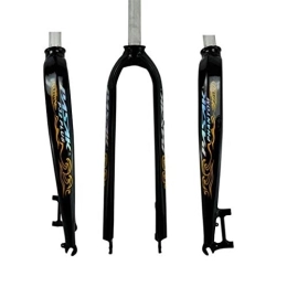 SN Spares SN Adjustable MTB Front Suspension Forks, Fork Bicycle Accessories Aluminum Alloy 26 / 27.5 / 29in Oil Cast Special-shaped Hard Fork Sports Outdoor (Color : Black yellow)