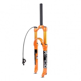 SN Spares SN Cycling Bicycle Air Suspension Fork, for 26 27 29 Inch MTB Disc Brake Bike Fork Travel 100mm - Orange (Design : B, Size : 26 inch)