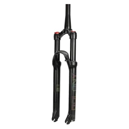 SN Spares SN Cycling Bicycle Front Forks, MTB 26 / 27.5 / 29 Inch Travel 100mm Matte Cone Tube Shoulder Control Line Control Damping Adjustment Black (Design : A, Size : 26inch)