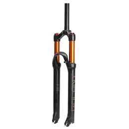 SN Spares SN Cycling Bicycle Front Forks, Travel 100mm Matte Straight Tube Shoulder Control Line Control Damping Adjustment 26 / 27.5 / 29inch (Design : A, Size : 26inch)