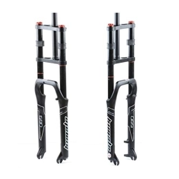 SN Spares SN Cycling Double Shoulder Fat Fork Rebound Adjustment Fat Bicycle 26" 4.0" Air Fork MTB Moutain Bike 135mm Magnesium Alloy Sports