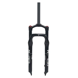 SN Spares SN Cycling Electric Bike Suspension Fork AIR Aluminum Alloy Fork 1-1 / 8" for 26 Inch MTB Beach Snow Bike 4.0" Tire - Black