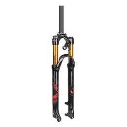 SN Spares SN Cycling MTB Cycling Suspension Fork 26" 27.5" 29" Alloy 1-1 / 8" Travel: 100mm Air for Mountain Road Bike Remote Quick Lock (Color : Red, Size : 26INCH)