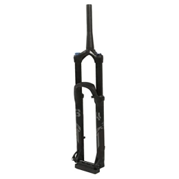 Socobeta Mountain Bike Fork Socobeta Bike Front Fork Replacement, Bike Front Suspension Fork Magnesium Alloy Black Good Locking Control Thickened Arch Bridge for Off Road