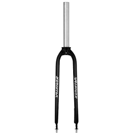 splumzer Mountain Bike Fork splumzer 1-1 / 8" 26 / 27.5 / 29" Aluminum Alloy Rigid Disc Brake MTB Fork, 28.6mm Threadless Straight Tube Superlight Mountain Bike Front Forks (27.5 inches, Black)