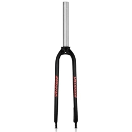 splumzer Mountain Bike Fork splumzer 1-1 / 8" 26 / 27.5 / 29" Aluminum Alloy Rigid Disc Brake MTB Fork, 28.6mm Threadless Straight Tube Superlight Mountain Bike Front Forks (27.5 inches, Red)