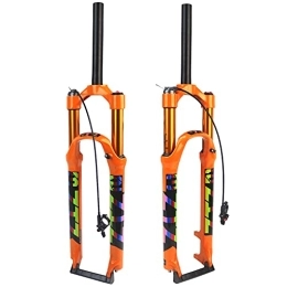 splumzer Mountain Bike Fork splumzer【UK STOCK Mountain Front Fork, MTB Air Suspension Fork, Air Pressure Shock Absorber Fork Bicycle Accessories Aluminum Alloy + Magnesium Alloy 26 / 27.5 / 29 (Remote Lockout 27.5 Inches)