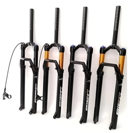 stdpcxz Mountain Bike Fork stdpcxz 26 / 27.5 / 29 Inch 120Mm Supension Air Fork Aluminum Alloy Straight / Conical Tube Steerer Mountain Bike Front Fork black-HL, 27.5