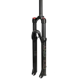 SJHFG Mountain Bike Fork Suspension 26 / 27.5 / 29 Bike Suspension Fork, Aluminum Alloy Straight Tube Mountain Damping adjustment Travel 100mm Bicycle Front Fork fork (Color : Black, Size : 29INCH)