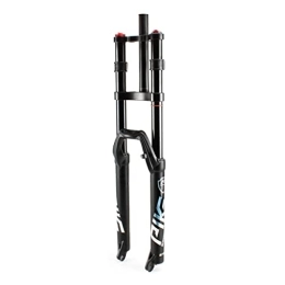 Dunki Mountain Bike Fork Suspension Air Fork 26 27.5 29 Inch Double Shoulder Bike Fork 130mm Travel Mountain Bike Aluminum Alloy Fork 9 * 100mm Axle QR Straight Tube 1-1 / 8 (Color : Orange, Size : 27.5 inch) (Black 27.5