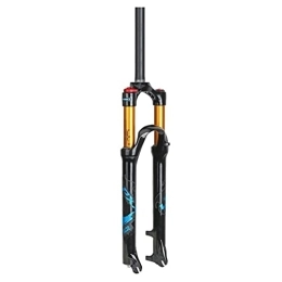 SJHFG Mountain Bike Fork Suspension Air Fork 26 / 27.5 / 29 Inch Suspension Front Fork, 1-1 / 8" Mountain Bike Bicycle Fork Lockable Travel 100mm fork (Color : BLUE-Shoulder, Size : 29inch)