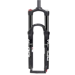 QHYXT Spares Suspension Fork Bike Air Suspension Fork 26 / 27.5 / 29 in MTB Straight 1-1 / 8" Double Air Valve Travel 100mm Disc Brake HL QR 9mm Bicycle Fork 1650g