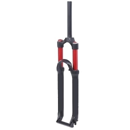 DAUERHAFT Mountain Bike Fork Suspension Fork Double Air Chamber Aluminum Alloy Mountain Bike Fork Red Manual Lockout for Silent Ride