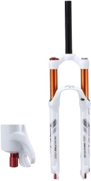 SJHFG Mountain Bike Fork Suspension Forks Bicycle Fork 26 Inch MTB, Suspension Forks 1-1 / 8" Mountain Bike 27.5 Inch Alloy Shock Absorber Travel 120mm AIR Fork Accessories (Color : White, Size : 27.5 inch)