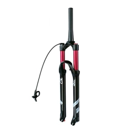 SJHFG Mountain Bike Fork Suspension Forks Mountain Bike Air Front Fork MTB 26 27.5 29 inch, QR-9x100mm Lightweight Alloy 140mm Travel Bicycle Suspension Fork Accessories (Color : Tapered Remote Lockout, Size : 29inch)