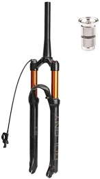 SJHFG Mountain Bike Fork Suspension Forks Mountain Bike Suspension Fork 26 27.5 29 Inch, with Expander Plug MTB Air Forks Rebound Adjustment Travel 120mm Accessories (Color : Tapered Remote Lockout, Size : 26 inch)