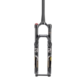 Boxkat Mountain Bike Fork Tapered Steerer 29inch Air Front Fork Mountain Bike, Magnesium Alloy Disc Brake Bicycle Suspension Forks Travel 140mm (Color : Black, Size : 27.5 inch)