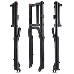 TISORT Mountain Bike Fork TISORT Bike Suspension Fork 20 26inch 4.0 Tire For Mountain Bike Air Double Shoulder Snow Beach Shock Absorber Bicycle Front Fork Easy To Install (Size : 20")