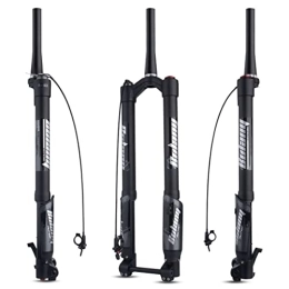 TISORT Mountain Bike Fork TISORT Mountain Bike Air Suspension Front Fork Inverted Thru Axle 15 * 110mm Fork Fit With Damping For Disc Brake 26 / 27.5 / 29 Inch Tire Manual / Remote Lockout (Color : RL)